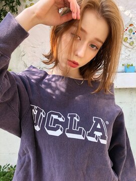 ゲーム バイ アランスミシー 横浜(GAME by Alan Smithee) 外ハネボブ/ダブルカラー/ミルクティーベージュ/ボブ