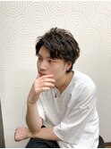 グレイアッシュ   ツーブロックショート　メンズカット