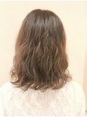 【morio鶴瀬】20代30代ふわふわデジタルウェーブ前髪ありミディ