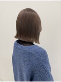 10代20代外ハネボブミニボブショートボブベージュ透明感カラー