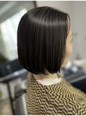 大人可愛いヘルシースタイルダークアッシュ白髪ぼかしイメチェン