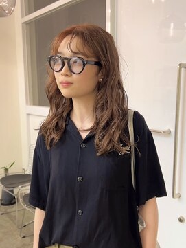 クリアーオブヘアー 池下店(clear OF HAIR) オレンジカラー×パーマ風スタイル