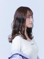 アース 鶴見店(HAIR&MAKE EARTH) シアーラベンダーアッシュ×ウェーブッセミロング