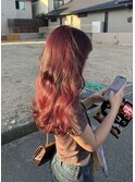 ブリーチなし【チェリーレッドcolor】