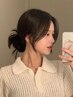 【☆大人気☆】顔周りカット＋艶カラー＋超音波Tr ￥9000
