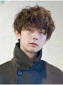◎メンズ マッシュ ニュアンスパーマ 束感 メンズカット