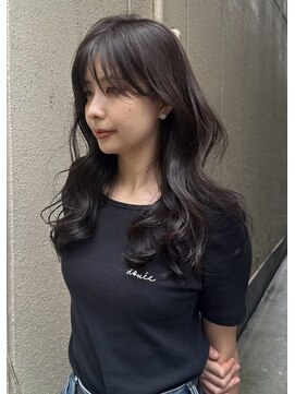 ガリカ 渋谷(Gallica) 前髪あり似合わせセミロングレイヤー/オリーブグレージュ