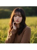 越谷の美容室で叶うナチュラルブラウン×ミディアムカット