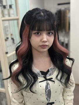 アルファバイオリカ(ALPHA by ORIKA) コットンピンクでインナーカラー