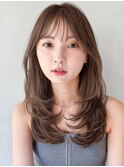 小顔クラゲヘアー大人可愛い似合わせカット前髪外ハネボブ