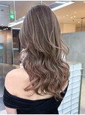 ロング韓国ヘアブリーチ顔周りレイヤー_ba572671