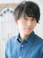 モッズヘア メン 南越谷南口店(mod's hair men)&nbsp;20代30代王道ブラック短髪ニュアンスパーマ束感マッシュa南越谷