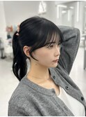 結んでも割れない顔まわり