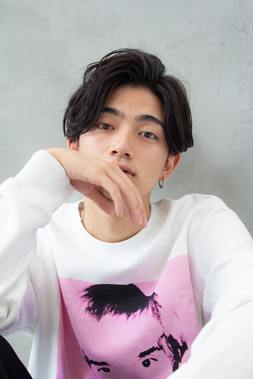 ビジネスツーブロックOK☆かき上げトランクスヘアくせ毛風パーマ