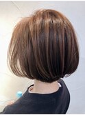 大人ボブ 30,40代の方におすすめ内巻きボブ ベージュ