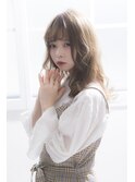 〈mielhair新宿〉ミルクティーベージュ ふんわりセミディ