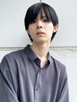 イージーナチュラル黒髪マッシュ