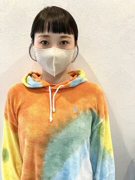 リルーム 伊勢崎店(Re:room) ショート/アッシュブラック/ぱっつん前髪/30代/40代/50代