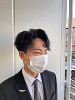 ガリカ シーム(Gallica/SEAM)&nbsp;【翁長孝輔】七三かき上げツーブロック/束感ショート<原宿>