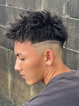 エルマーク 梅田中津(L-MARK) スパイキーショートザクザクショートアップバングツーブロック