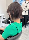外ハネボブ　ミニボブ　ラベンダーグレージュ