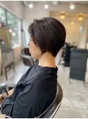 20代30代40代大人可愛いベリーショートシアーカラーショートヘア