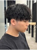 マッシュスパイラルパーマツイストスパイラル波巻きメンズ