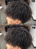【ヘアセットが苦手なmen’s】カット+ツイストスパイラルパーマ+眉cut ￥9900