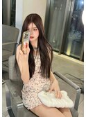 アンバーピンク_イメチェン美髪外ハネボブホワイトブロンド