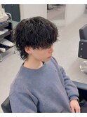 マッシュウルフ無造作パーマシャドウパーマ