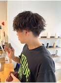 波巻きパーマ×メンズマッシュ 刈り上げマッシュ メンズパーマ