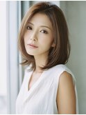 ☆ホワイトグレージュミニウルフデジタルパーマチェリーブラウン