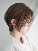表参道髪質改善カラーウルフショートカットベージュアッシュ40代