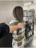 ハイライトハイトーンダブルカラー20代30代40代前髪ブリーチ