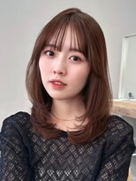 ノイ 銀座(noi)&nbsp;顔周りレイヤーカットくびれヘアミルクティーベージュカラー