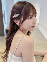 アルバム 池袋(ALBUM) グレージュ前髪カット暗めカラー韓国ヘア顔周りレイヤー_F41007