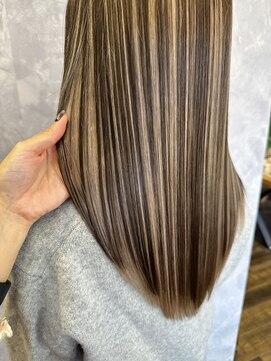 ザ ラブズ ラフズ ヘアー 本店(the loves laughs hair) アンブレラカラー/ダークブラウン × ミルクティベージュ