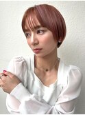  ピンクオレンジ/オレンジベージュ×コンパクトショートp北浦和