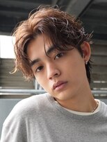 フィフス 札幌大通(fifth)&nbsp;札幌センターパートシャドウパーマメンズヘアルーズパーマ緩め