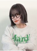 小顔イメチェン前髪外ハネボブ大人似合わせレイヤーカット