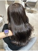 津市ロングレイヤーカットハッシュカット透明感カラー重めロング