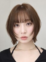 オーラ オモテサンドウ(Aura omotesando) 小顔見えシースルーバング×顔まわりレイヤーくびれハッシュボブ