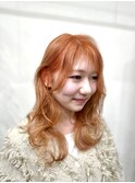 やわらかシアーオレンジ × レイヤーミディ