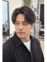 ネイヴスヘアー 香椎照葉店(Neivs Hair)&nbsp;大人の韓国風センターパート 毛流れパーマ