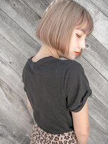 ルティア 池袋(Lutia)&nbsp;切りっぱなしボブ　ベージュヘア