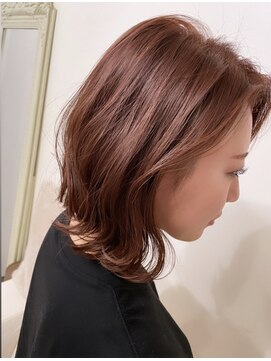 ロアールメイ(LOAOL mei) 【透け感/透明感】 ピンクレイヤーボブ