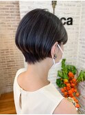 《グレージュ×コンパクトショート》