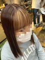 アグ ヘアー クラウン 青森浜田店(Agu hair crown) バングカラーが個性的で◎