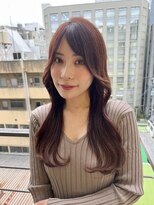 ロンド ストラーダ 心斎橋(Lond strada)&nbsp;韓国前髪顔周りロング×デザインカラー[心斎橋/髪質改善]