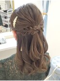 ハーフアップ☆ヘアセット/ヘアメイク/渋谷/表参道/外苑前/東京
